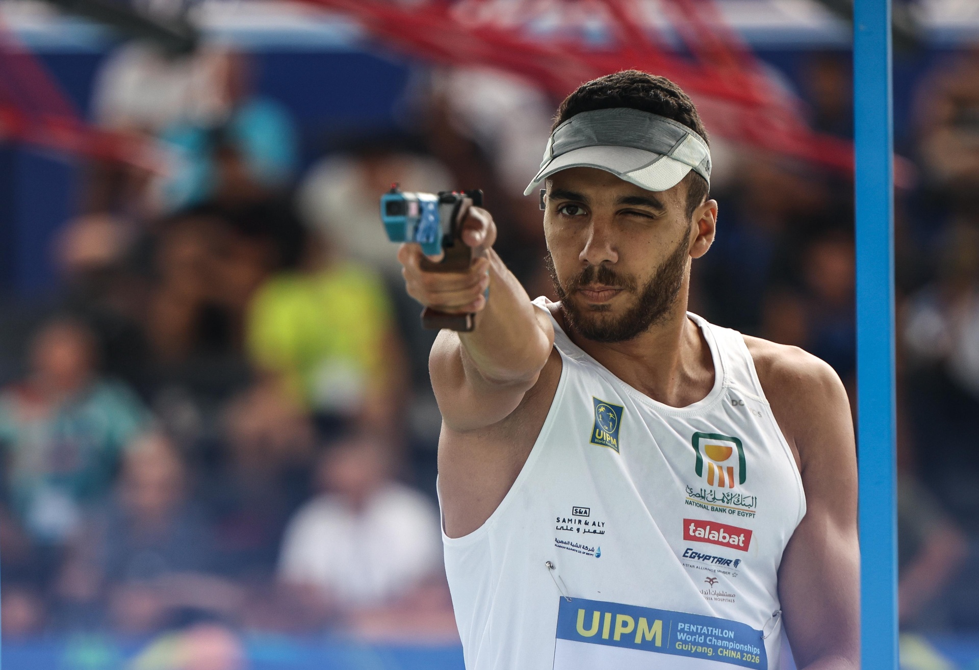 Mohanad Shaaban competing at the 2026 UIPM Senior World Championships in Guiyang, China